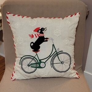 425 South Los Angeles Embroidered Christmas Pillow